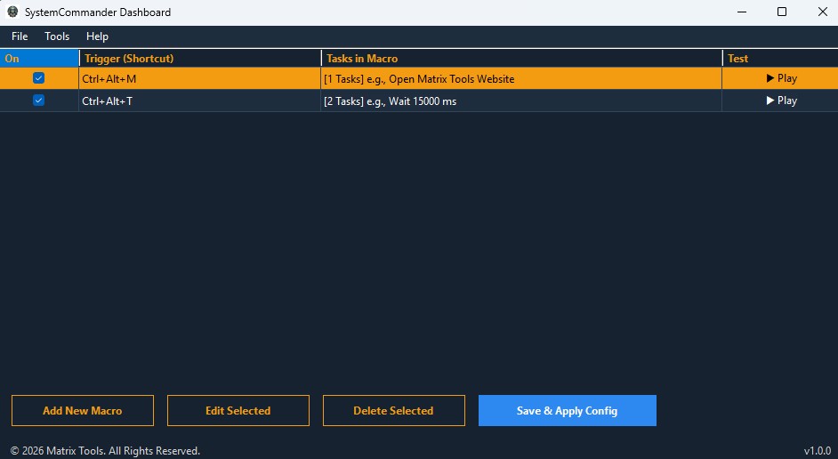 SystemCommander Dashboard